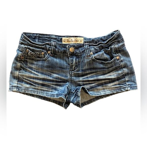 Vanilla Star Denim Shorts Tulip Pockets 7 - Picture 1 of 7